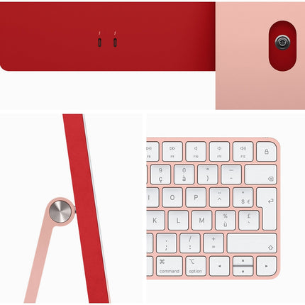 Ordinateur Apple IMAC 24' M1 8Go RAM 256Go SSD Rouge Reconditionné