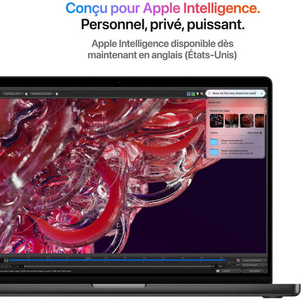 Ordinateur Apple MACBOOK Pro 16" Puce M4 Max CPU 14 / GPU 32 coeurs Mémoire RAM 36Go Stockage 1To SSD XDR