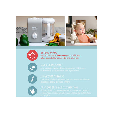 Mixeur Cuiseur Bébé BEABA Babycook Express - baltique