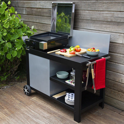 Desserte COOK'IN GARDEN Desserte noire NOVA pour plancha