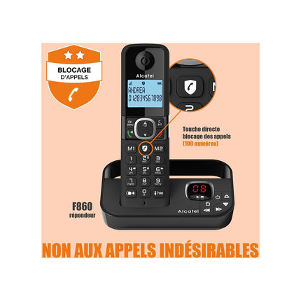 Téléphone sans fil ALCATEL F860 Voice Noir