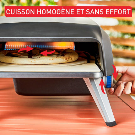 Four à pizza gaz TEFAL Pronto JM412010 pizza 30 cm préchauffage 15 min, jusqu'à 400°C