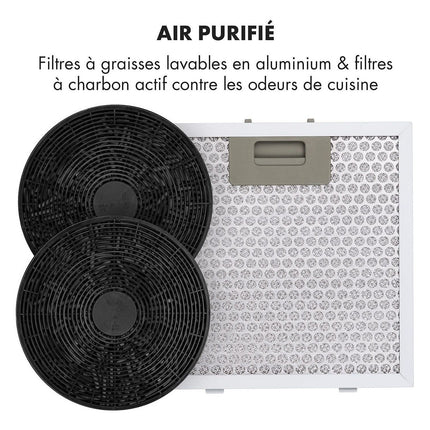 Hotte décorative îlot KLARSTEIN Barett îlot Ø 35cm 560 m³/h LED bronze