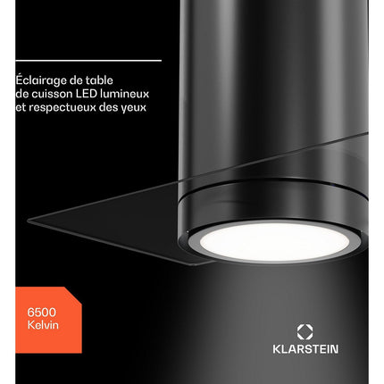 Hotte décorative îlot KLARSTEIN Beretta Premium îlot 544 m³/h LED noir Reconditionné