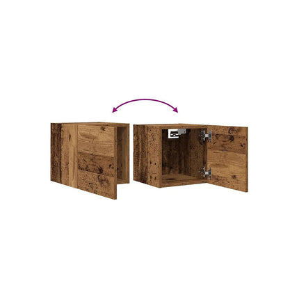 Meuble TV HELLOSHOP26 Meuble TV mural vintage pratique rangeme