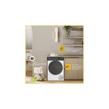 Sèche linge pompe à chaleur WHIRLPOOL CWD104MWBSFRX