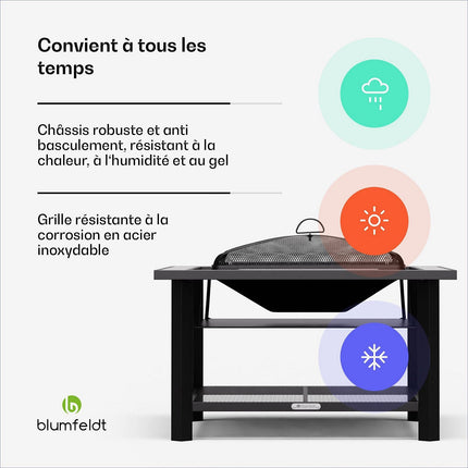 Brasero BLUMFELDT Merano Avanzato 87cm 3en1 grill table