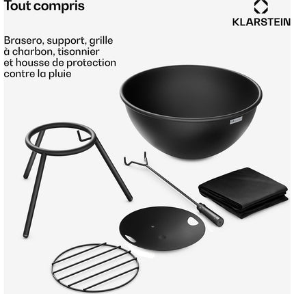 Brasero BLUMFELDT Fireball pare-étincelles 43cm Noir