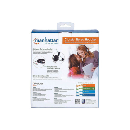 Micro-casque MANHATTAN Classique, Confortable, Double Jack 3.5