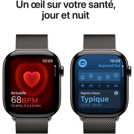 Montre connectée APPLE WATCH Serie 10 46mm Titane Ardoise Loop Cell
