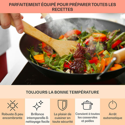 Domino vitrocéramique KLARSTEIN EasyCook Domino 2 feux 3000 W noire