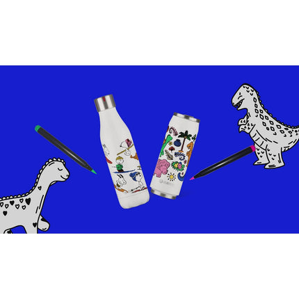 Bouteille LES ARTISTES Creative Color Set Dino mat 500ml