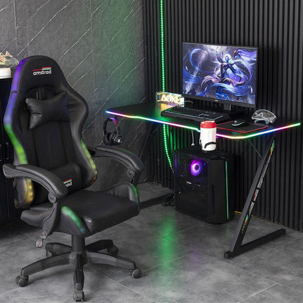 Bureau gamer AMSTRAD DESK120Z-LED-AURORA