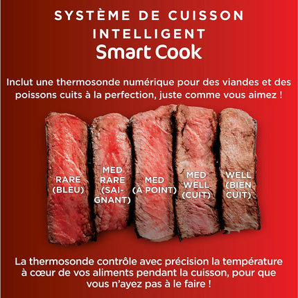 Grille-viande NINJA Foodi DG551EU thermosonde à poser, 40x27 cm
