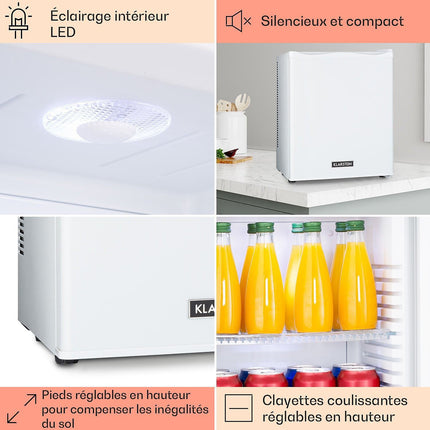 Mini réfrigérateur KLARSTEIN Happy Hour 26L 5-15°C 23 dB LED blanc
