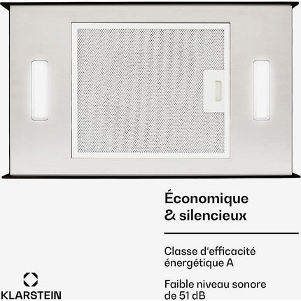 Hotte décorative îlot KLARSTEIN Kronleuchter L 60cm 590 m³/h LED noir