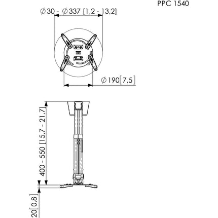 Support vidéoprojecteur VOGEL'S PPC1540