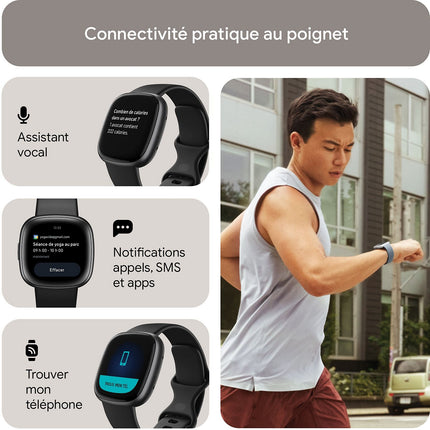 Montre santé FITBIT Versa 4 Aluminium Graphite et