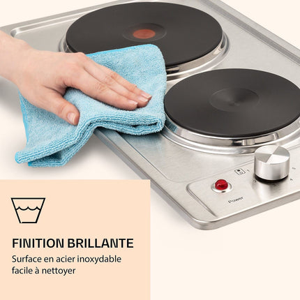 Domino électrique KLARSTEIN Appetito Domino 3000W - Argent
