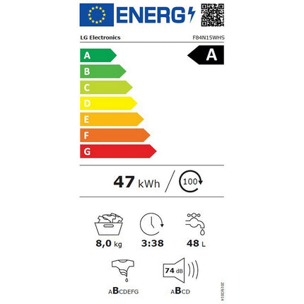 Lave linge compact LG F84N15WHS