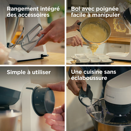 Robot pâtissier KENWOOD MULTIFONCTION COMPACT KHC30.000WH