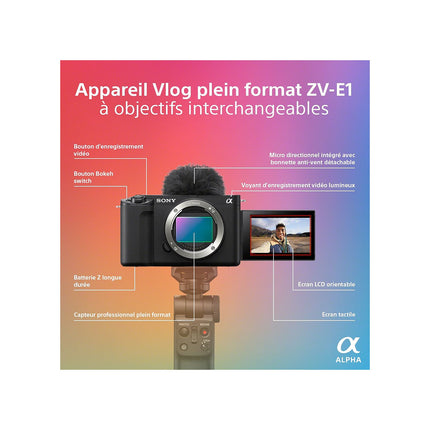 Appareil photo Hybride SONY Boitier ZV-E1 nu