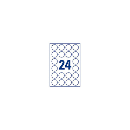 Papier créatif AVERY 96 autocollants ronds kraft 4cm