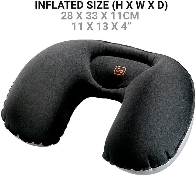 Coussin ergonomique GO TRAVEL gonflable compact Noir