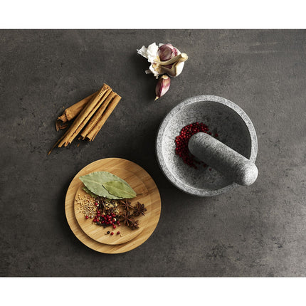 Mortier JOSEPH JOSEPH et mortier en granite couvercle bambou
