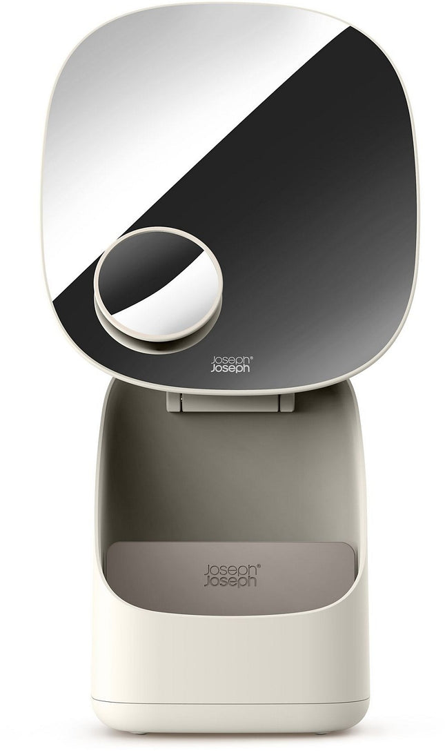 Miroir JOSEPH JOSEPH sur pied avec organisateur de cosmétique