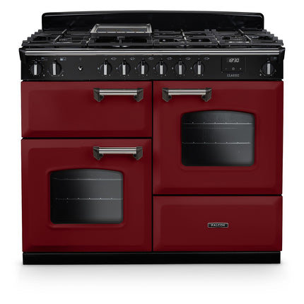 Piano de cuisson gaz FALCON NGC OC TAB GAZ 110 CM BORDEAUX CHROME