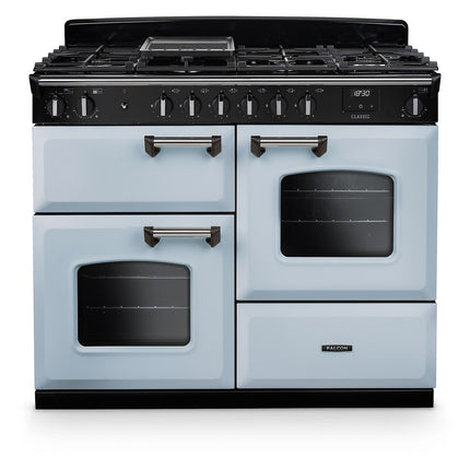 Piano de cuisson gaz FALCON NGC OC TAB GAZ 110 CM BLEU PASTEL CHROME