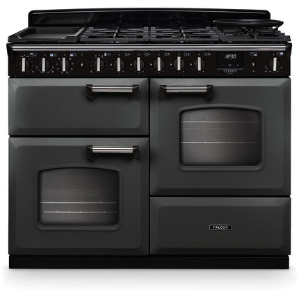 Piano de cuisson mixte FALCON NGC TAB MIX 110 CM ARDOISE CHROME