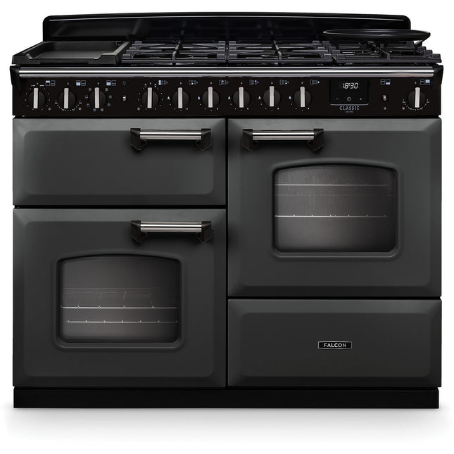 Piano de cuisson mixte FALCON NGC TAB MIX 110 CM ARDOISE CHROME
