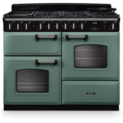 Piano de cuisson mixte FALCON NGC TAB MIX 110 CM VERT MINERAL CHROME