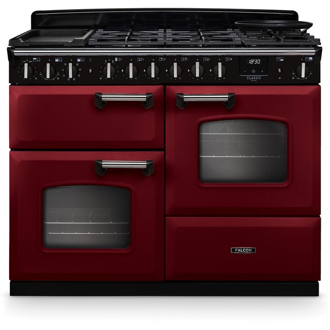 Piano de cuisson mixte FALCON NGC TAB MIX 110 CM BORDEAUX CHROME