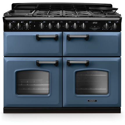 Piano de cuisson mixte FALCON NGC TAB MIX 110 CM ROCHE BLEUE CHROME