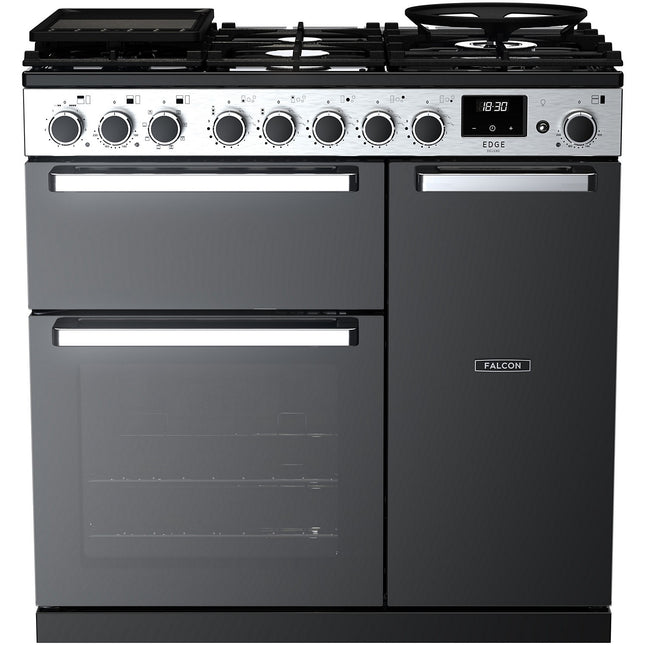Piano de cuisson gaz FALCON EDGE DELUXE TAB GAZ 90 CM VERRE NOIR C
