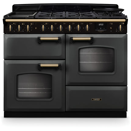 Piano de cuisson mixte FALCON NGC TAB MIX 110 CM ARDOISE LAITON ANTIQU
