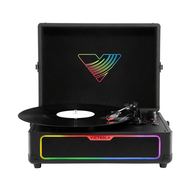 Platine vinyle VICTROLA GLOW FORMAT VALISE AVEC LEDS RGB