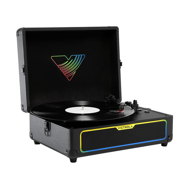 Platine vinyle VICTROLA GLOW FORMAT VALISE AVEC LEDS RGB