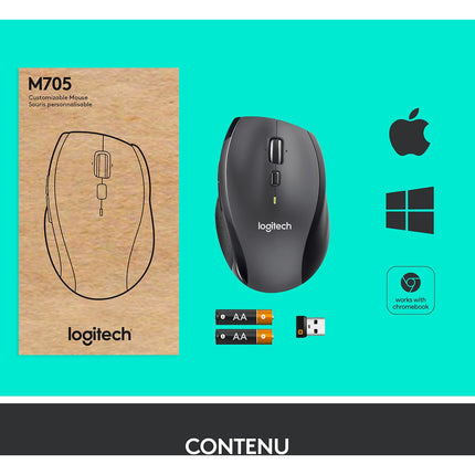 Souris LOGITECH M705 Silver sans fil optique