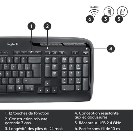 Clavier + Souris LOGITECH MK330