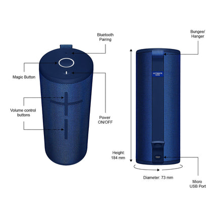 Enceinte portable ULTIMATE EARS Boom 3 Bleu