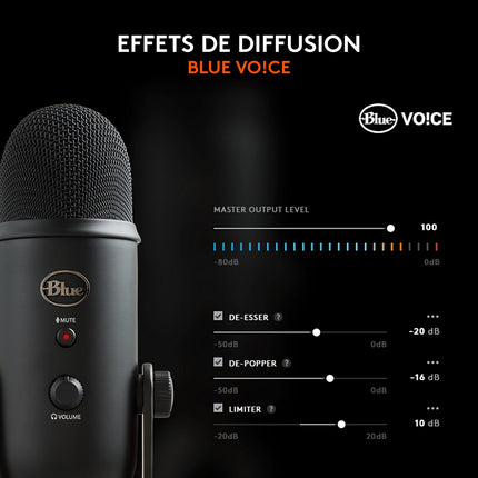 Micro Streaming BLUE MICROPHONES YETI USB Blackout