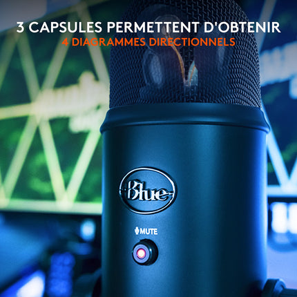 Micro Streaming BLUE MICROPHONES YETI USB Blackout