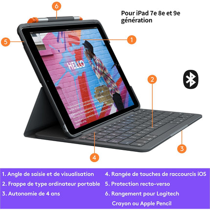 Etui LOGITECH iPad 8/9 Gen/ 10.2'' Etui noir