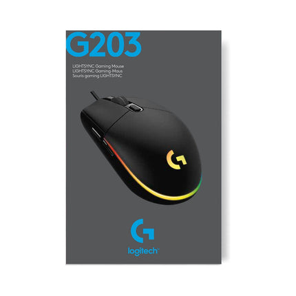 Souris Gamer Filaire LOGITECH G203 LIGHTSYNC GAMING MOUSE noire