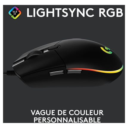 Souris Gamer Filaire LOGITECH G203 LIGHTSYNC GAMING MOUSE noire