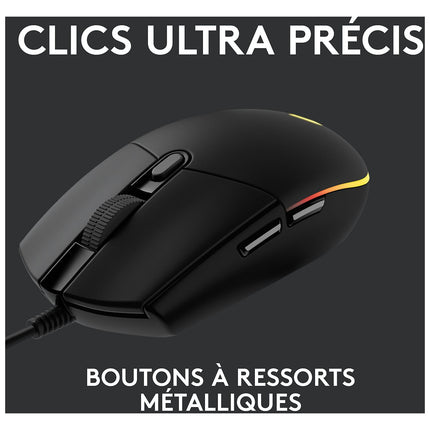 Souris Gamer Filaire LOGITECH G203 LIGHTSYNC GAMING MOUSE noire
